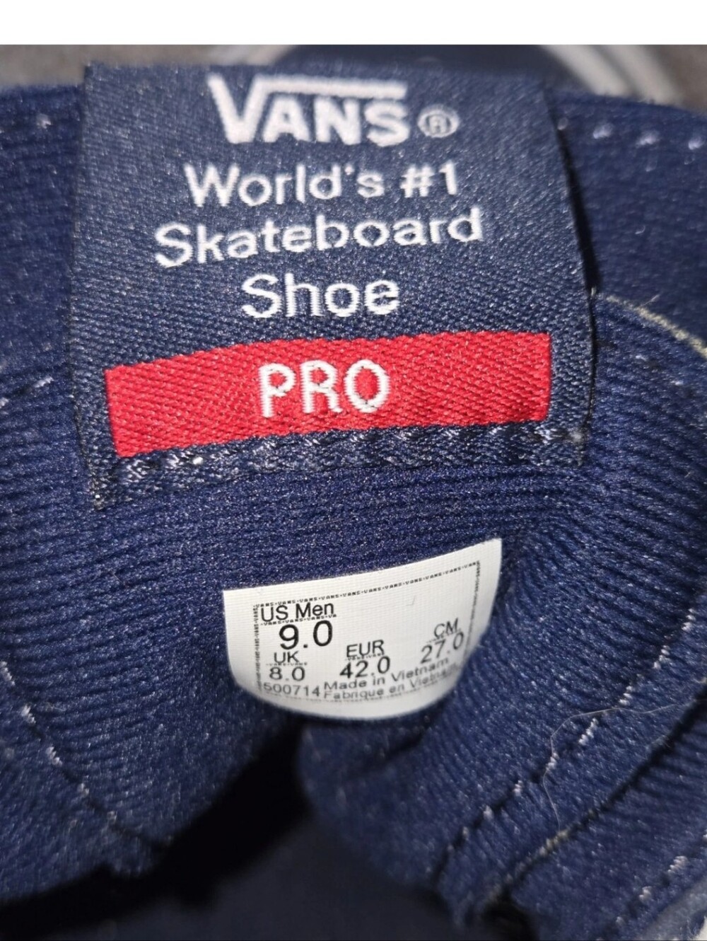 VANS Sk8-Hi Pro Blue/Red Check High Top Lace Up Suede Skate Sneakers Y2K - Picture 13 of 14